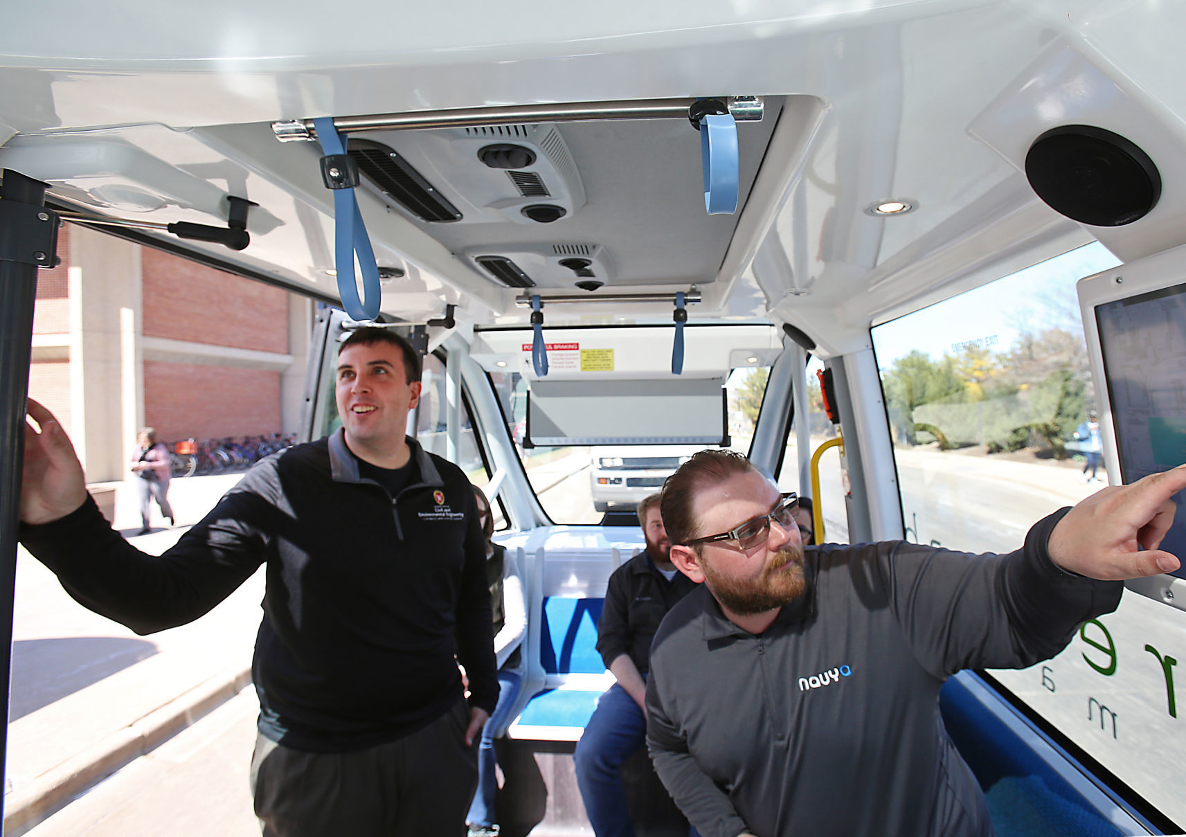 Driverless shuttle interior